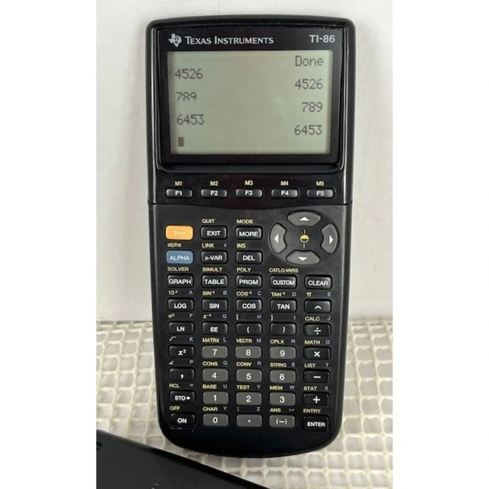 Texas‎ Instruments Ti-86 Graphing Calculator-Works but has a line on screen